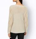 Flausch-Pullover mitZierperlen sand