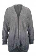 Flausch-Strickjacke anthrazit-grau