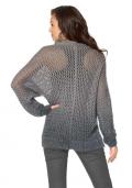 Flausch-Strickjacke anthrazit-grau