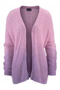 Flausch-Strickjacke fuchsia