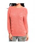 Flausch-Wende-Pullover apricot