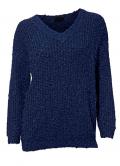 Flausch-Wende-Pullover dunkelblau