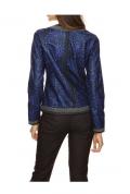 Fleece-Blazer royalblau-schwarz