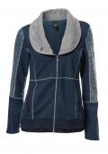 Fleece-Strickjacke marine