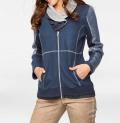 Fleece-Strickjacke marine