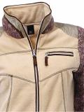 Fleece-Strickjacke sand-rosa