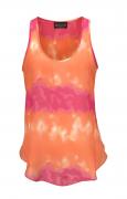 Georgette-Blusentop pink-orange