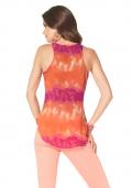 Georgette-Blusentop pink-orange