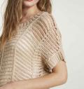 Grobstrick-Pullover beige