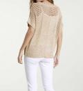 Grobstrick-Pullover beige