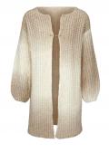 Grobstrickjacke sand