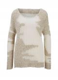 Grobstrickpullover beige-ecru