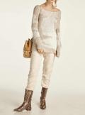 Grobstrickpullover beige-ecru