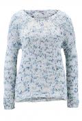 Grobstrickpullover blau-bunt