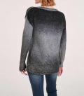 Grobstrickpullover grau-silberfarben