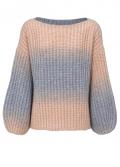 Grobstrickpullover rosé-grau