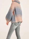 Grobstrickpullover rosé-grau