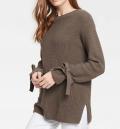 Grobstrickpullover taupe