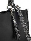 Handtasche mitAnimal-Print schwarz