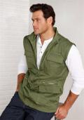 Herren-2-in-1-Jacke/Weste oliv