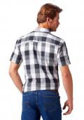 Herren-Hemd + Shirt grau-weiß