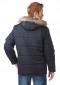 Herren-Jacke mit Webpelzkragen marine