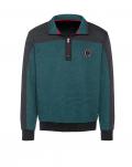 Herren-Sweatshirt blau-grün