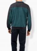 Herren-Sweatshirt blau-grün