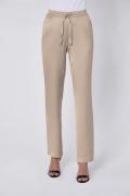 Hose mit Leinen beige