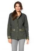 Jacke mit Pailletten khaki