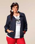 Jacke mit Punkten blau