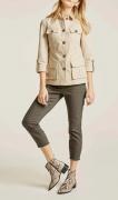 Jacke mit Strass beige