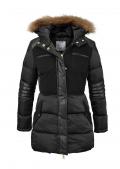 Jacke mit Webpelz schwarz