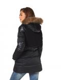 Jacke mit Webpelz schwarz