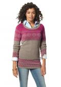 Jacquard-Pullover beige-pink