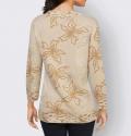 Jacquard-Pullover sand-champagner-gemustert