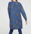 Jacquard-Strickjacke blau-grau