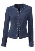 Jacquardblazer blau