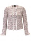 Jacquardblazer rosa-ecru