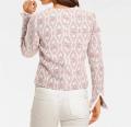 Jacquardblazer rosa-ecru