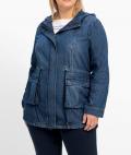 Jeans-Parka mitKapuze blue Denim