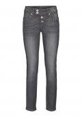 Jeans mit Pailletten grau-used