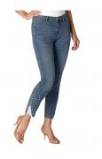 Jeans mit Spitze blau-used