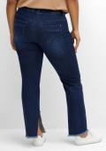 Jeans mit geschlitztem Innensaum dark blue Denim