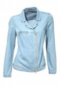 Jeansbluse mit Zipper blue denim