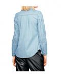 Jeansbluse mit Zipper blue denim