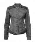 Jeansjacke mit Spitze graphit