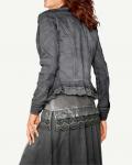 Jeansjacke mit Spitze graphit