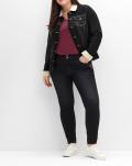 Jeansjacke mit Teddy-Webpelz black Denim