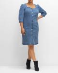 Jeanskleid mit Knopfverschluss blue Denim